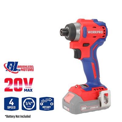 สว่านกระแทกไร้แปรงถ่าน 20V 6.35 มม.(1/4")